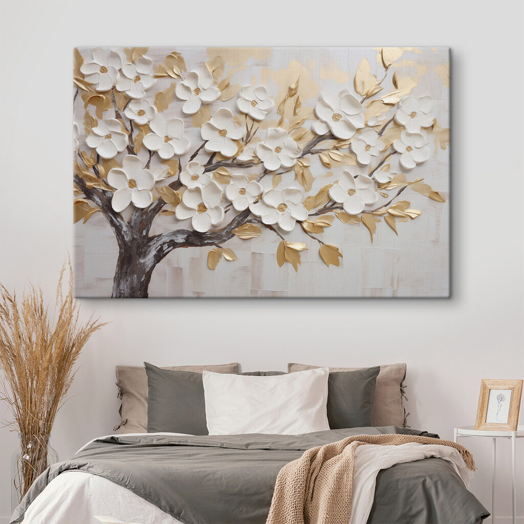 Flores em ramo escuro — interior 1