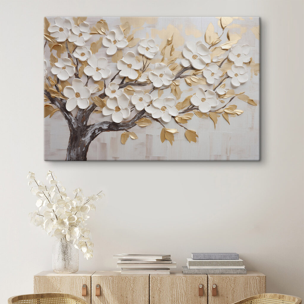Flores em ramo escuro — interior 2