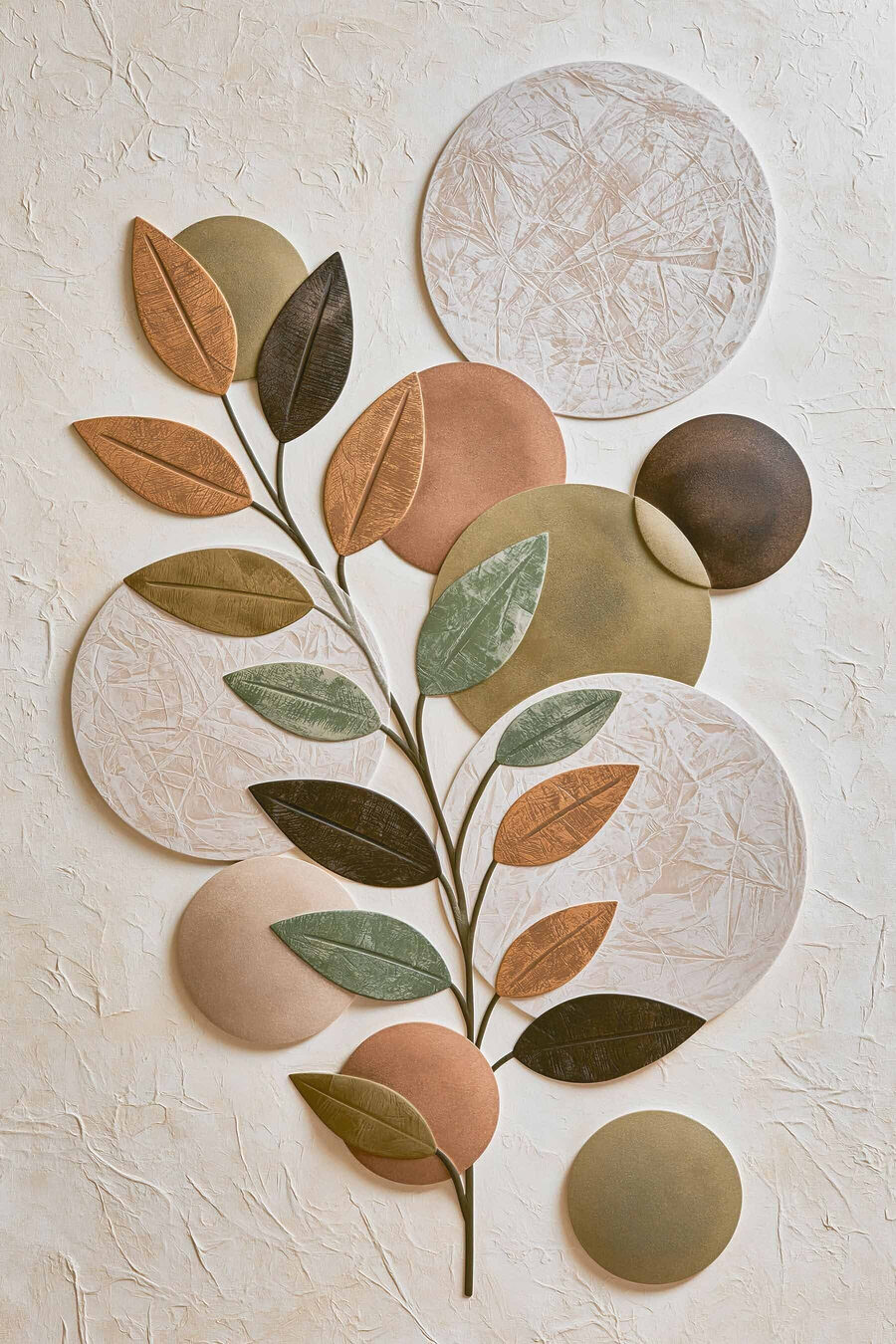 Folhas verdes e círculos — design completo