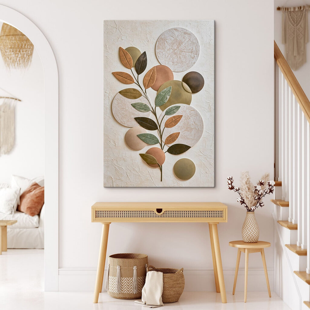 Folhas verdes e círculos — interior 3