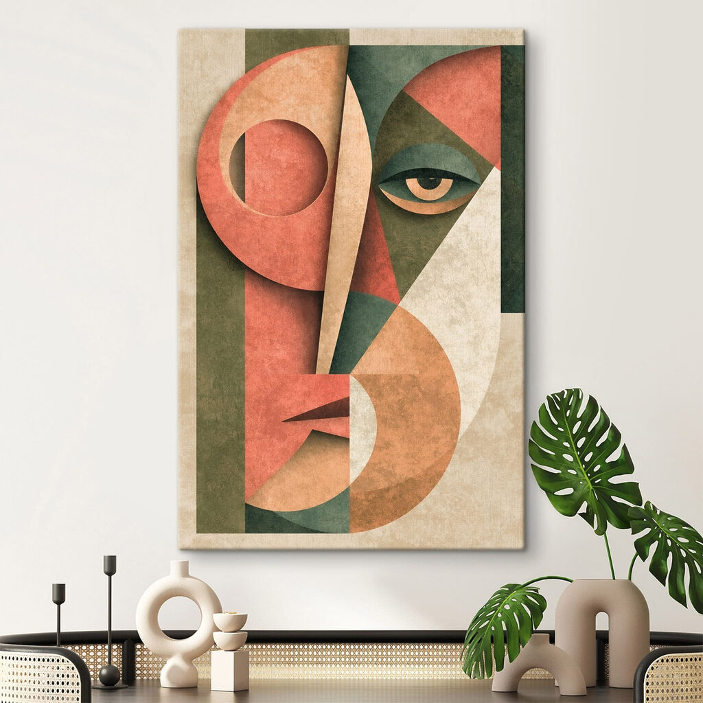 Rosto angular em coral — interior 2