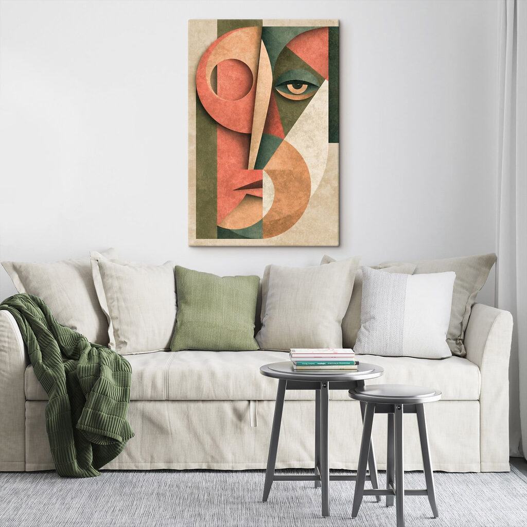 Rosto angular em coral — interior 3