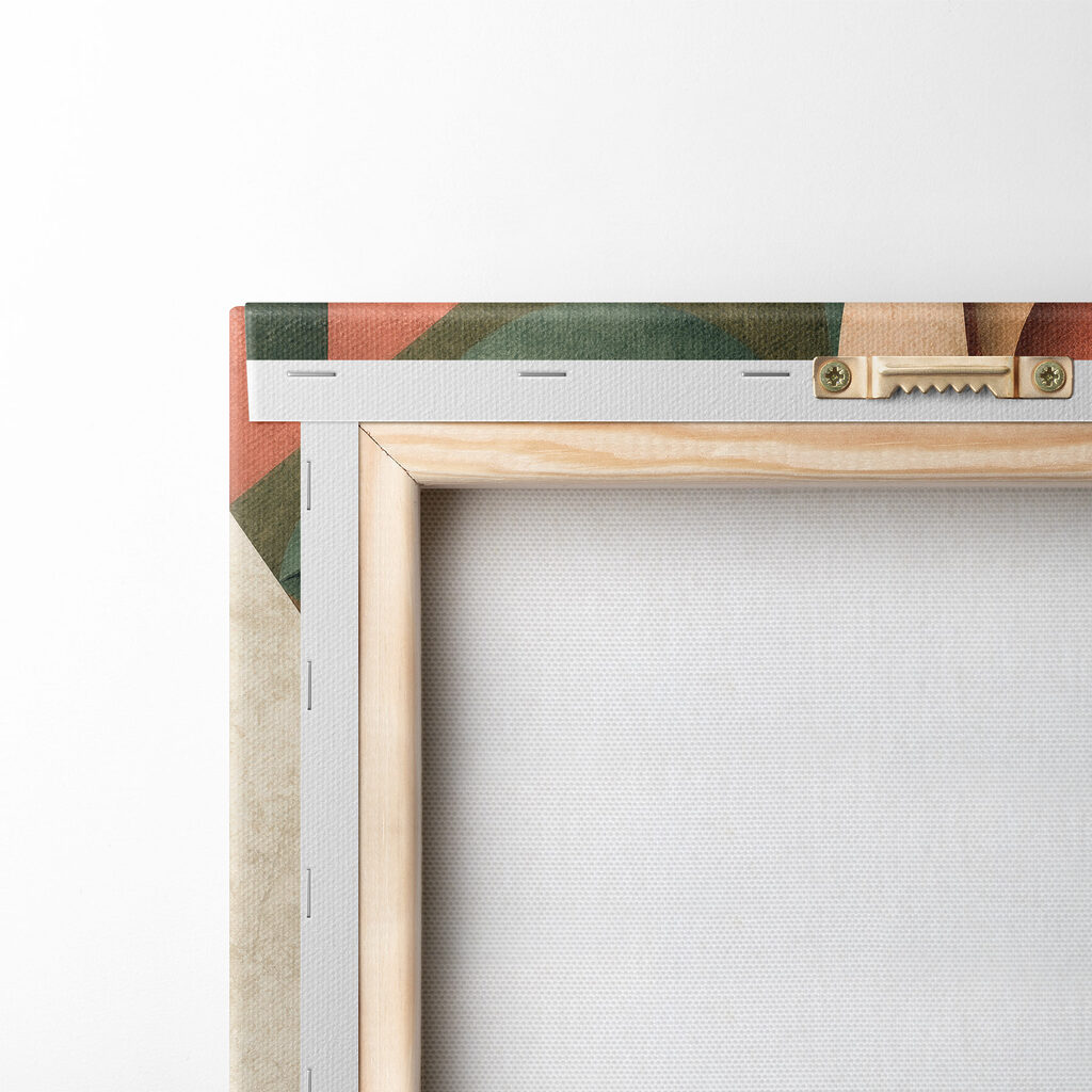 Rosto angular em coral — verso