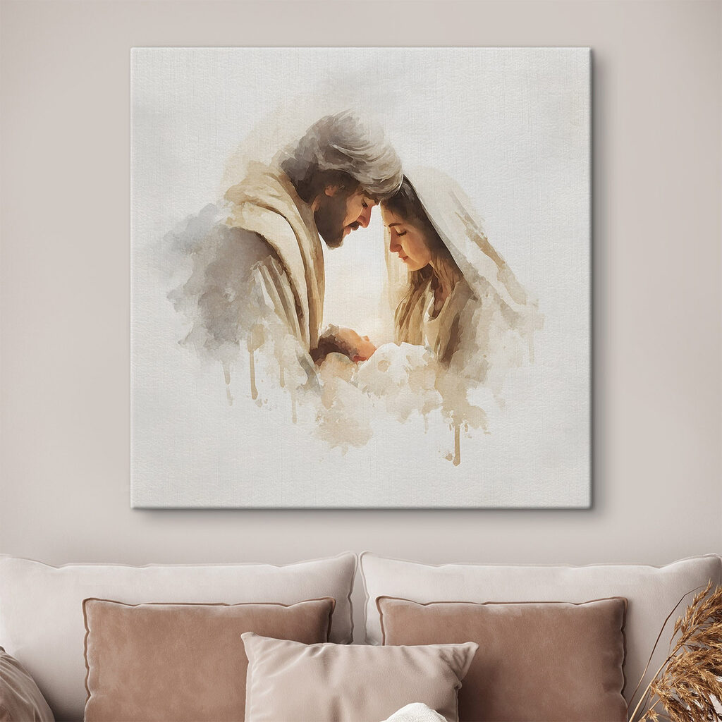 Casal com embrulho branco — interior 2