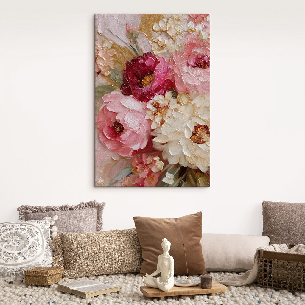 Peónias entre flores brancas — interior 2