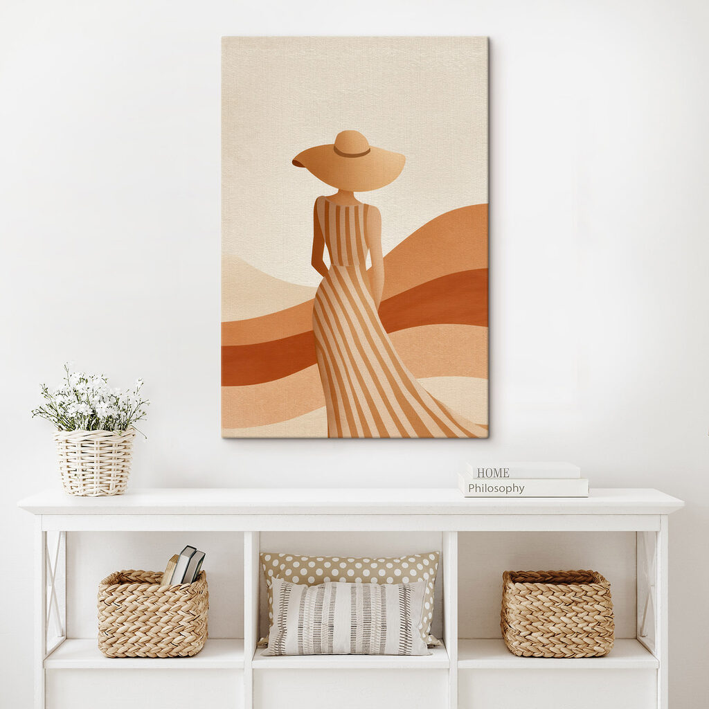 Vestido riscado entre dunas — interior 2