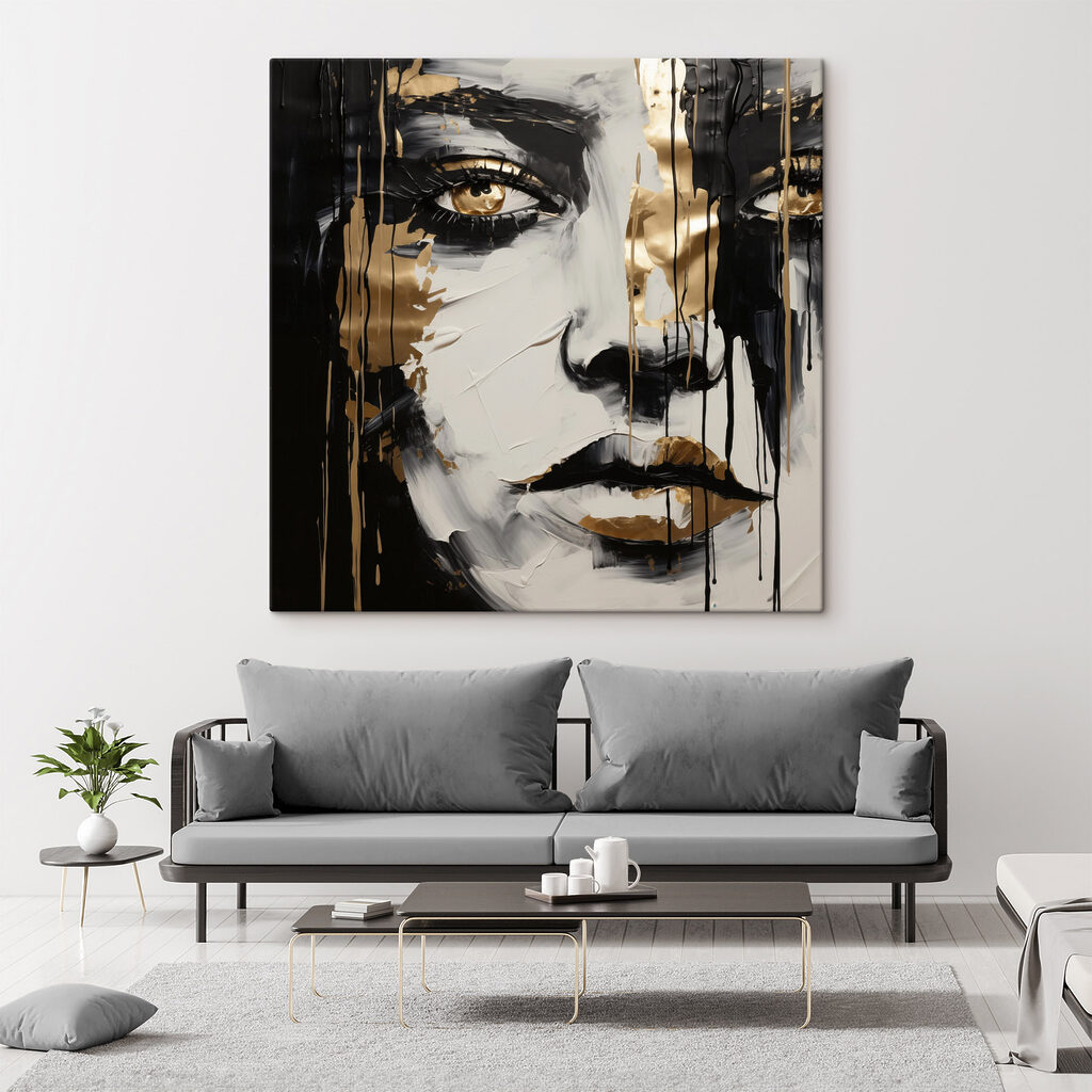 Olhar dourado entre riscas — interior 2
