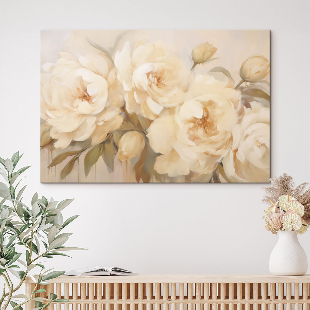 Rosas creme em flor — interior 1