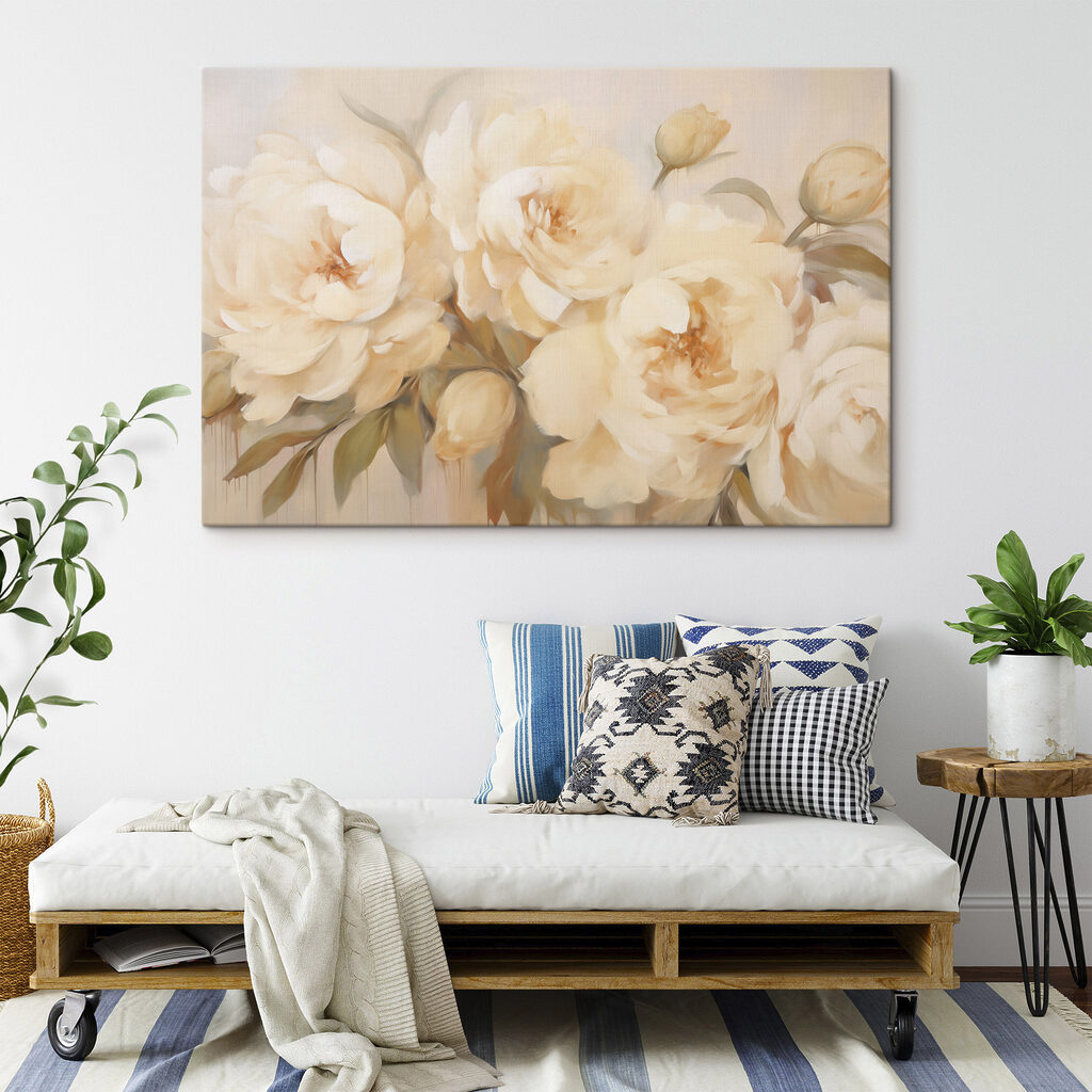 Rosas creme em flor — interior 2