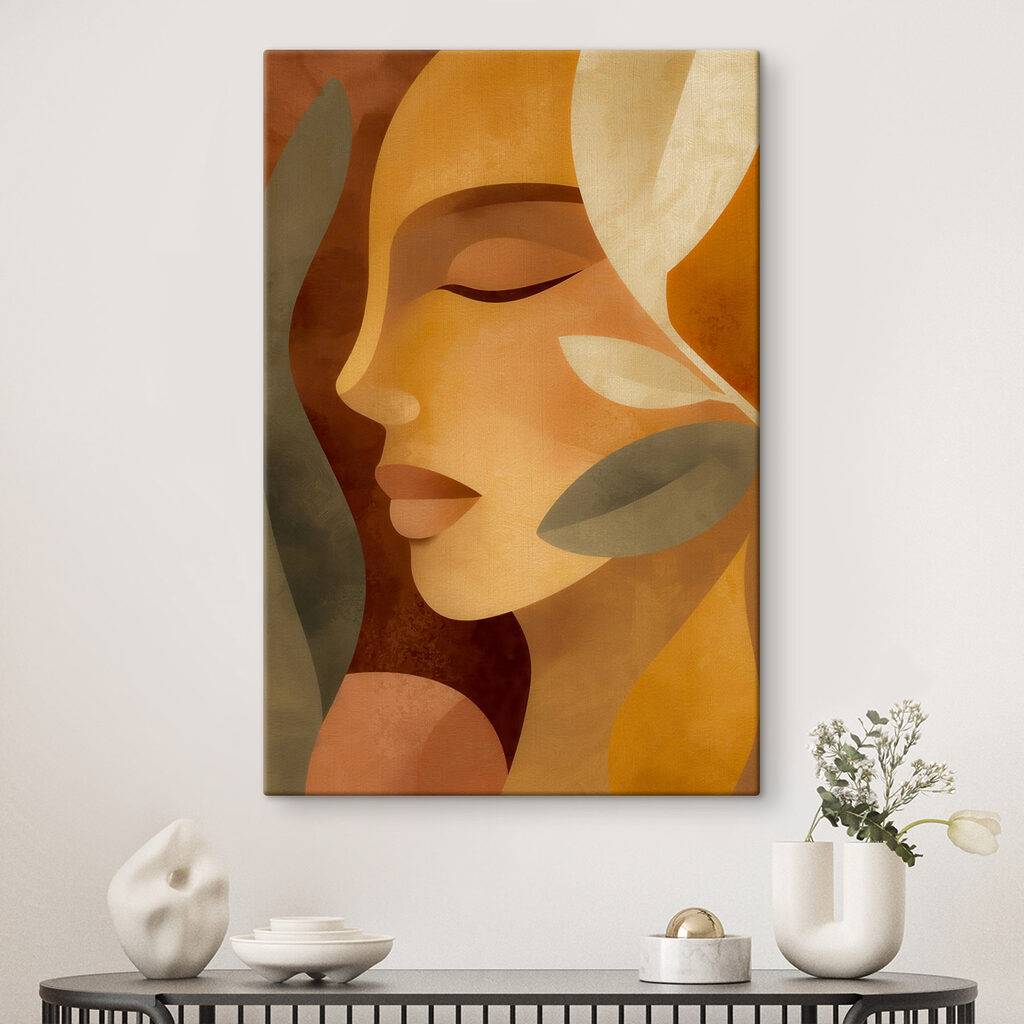 Olhos fechados em ocre — interior 2
