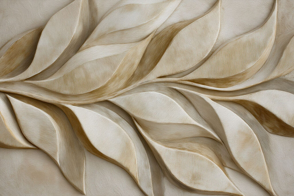Folhas cor de areia — design completo