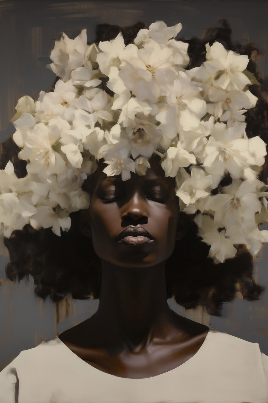 Coroa de flores brancas — design completo