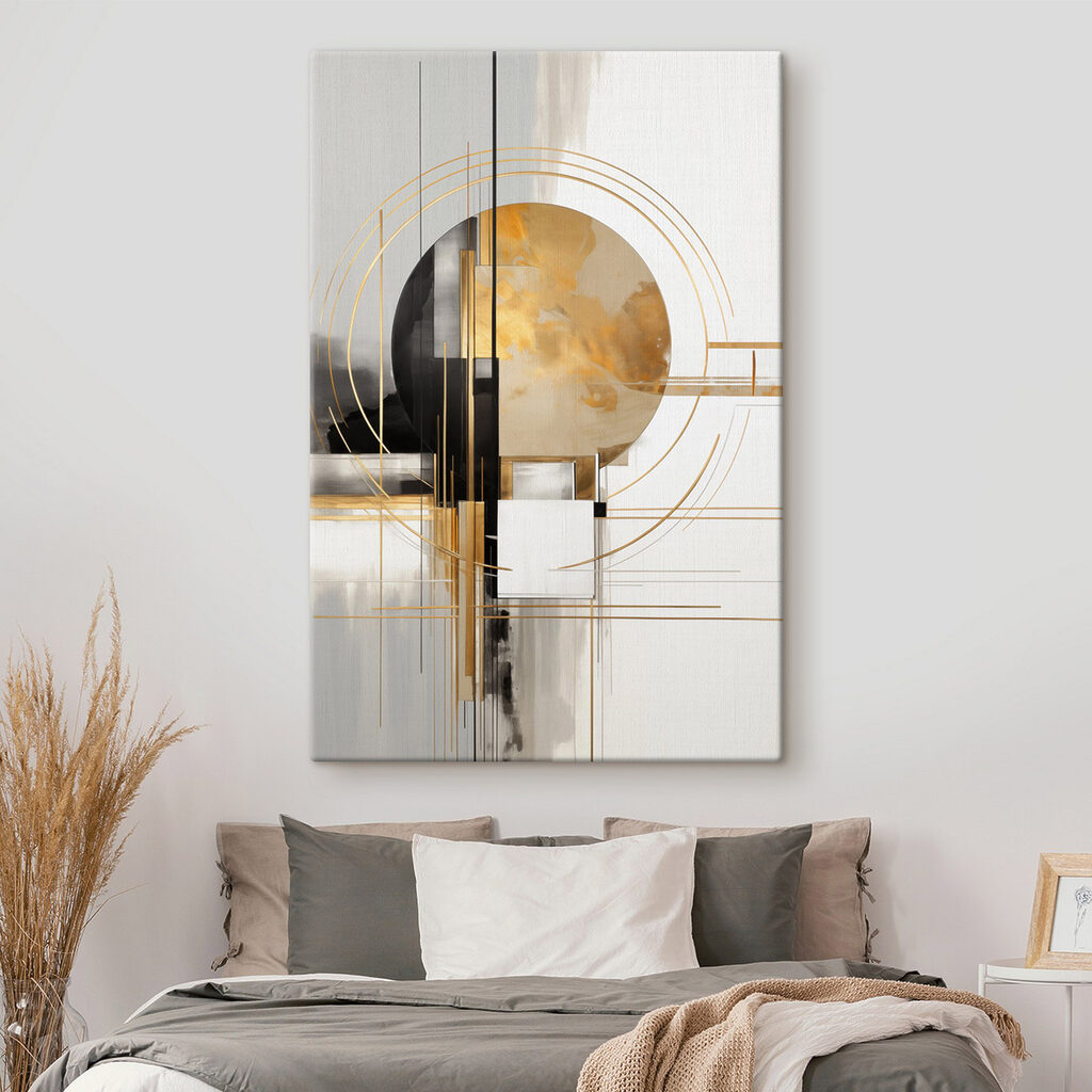 Círculo dourado entre faixas — interior 2