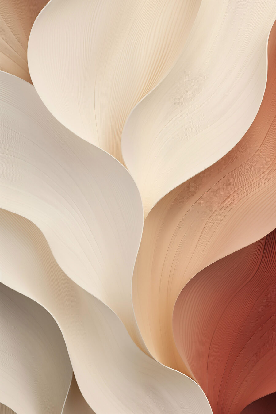 Curvas suaves em creme — design completo