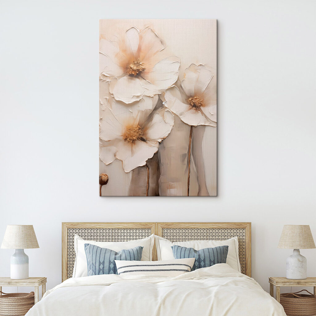 Três flores brancas — interior 1