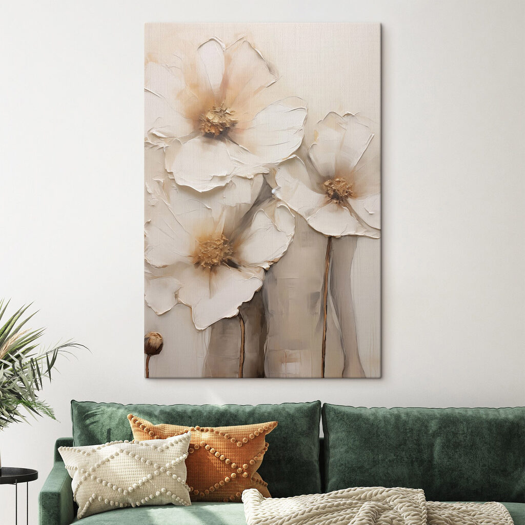 Três flores brancas — interior 2