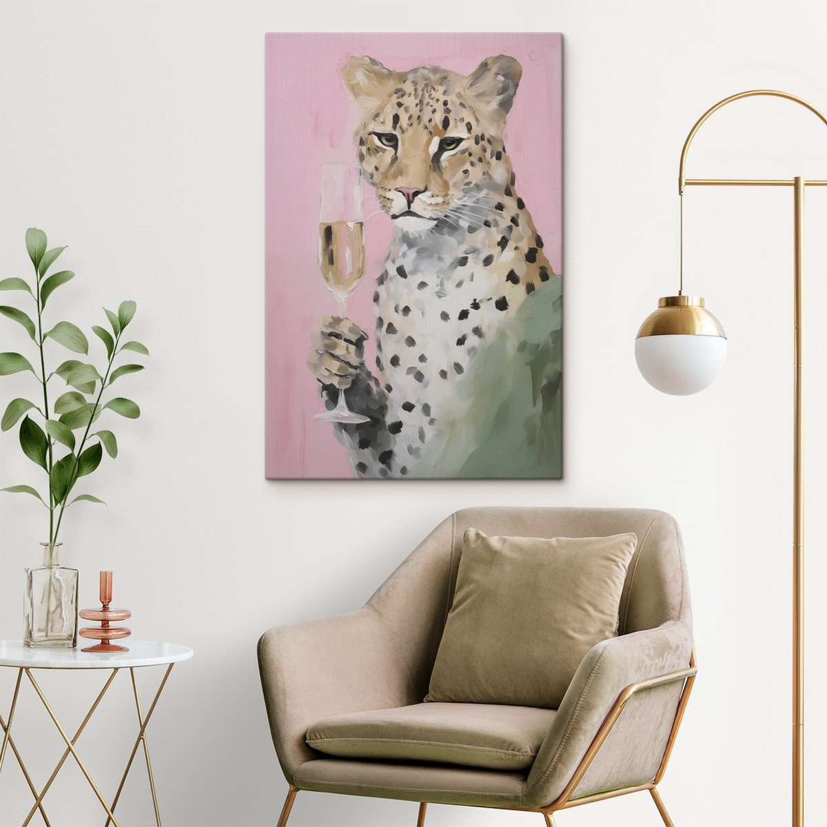 Leopardo com copo — interior 2