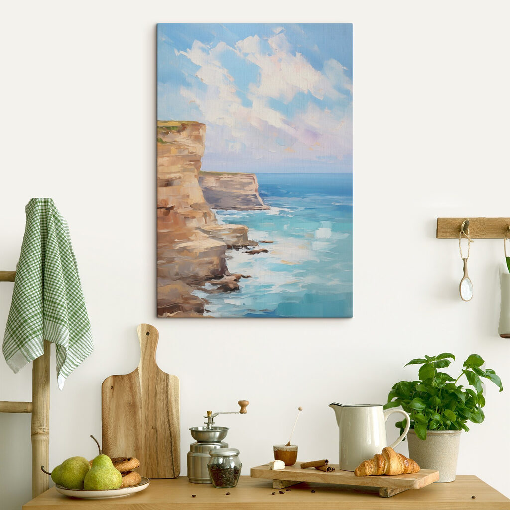 Falésias sobre mar azul — interior 2