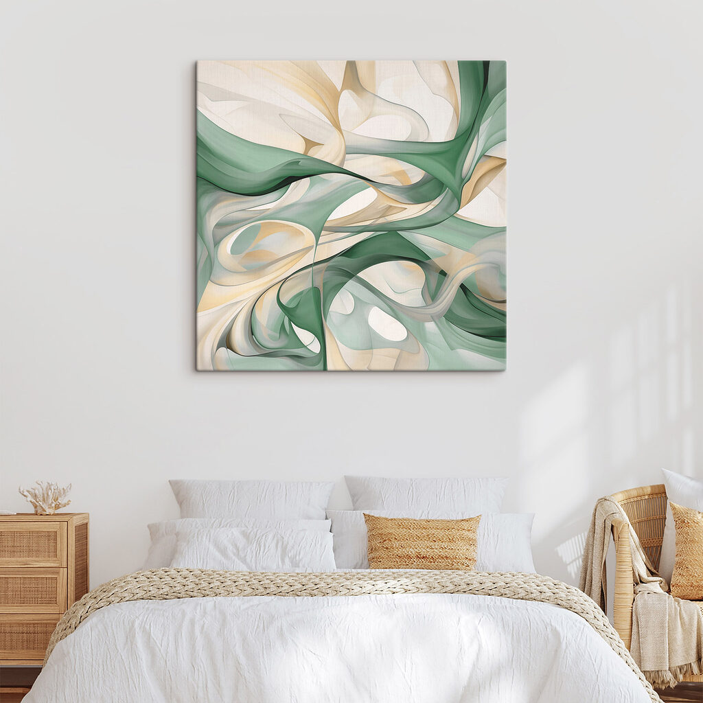 Véus verdes em creme — interior 2