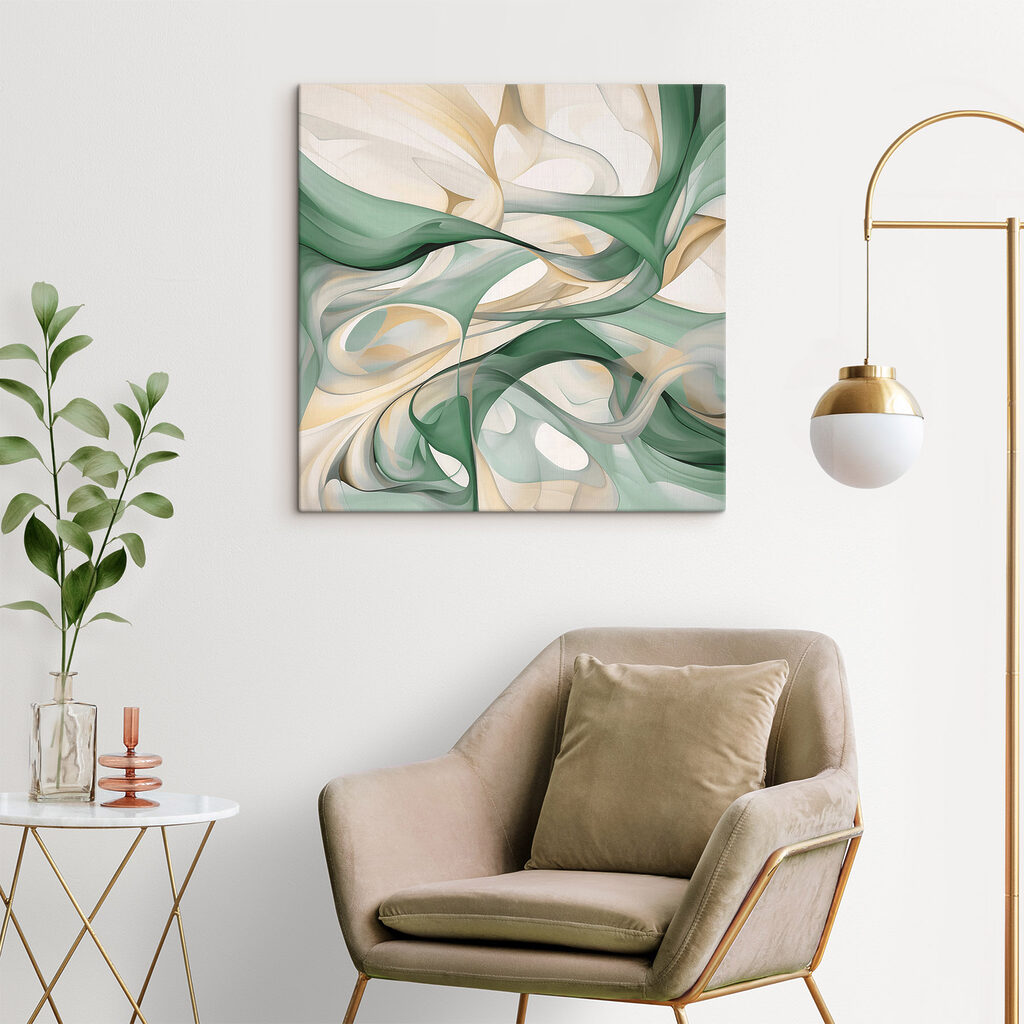 Véus verdes em creme — interior 3
