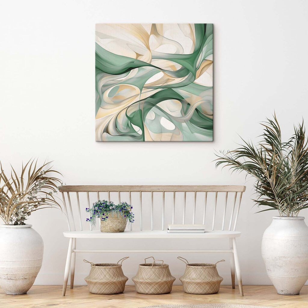 Véus verdes em creme — interior 1