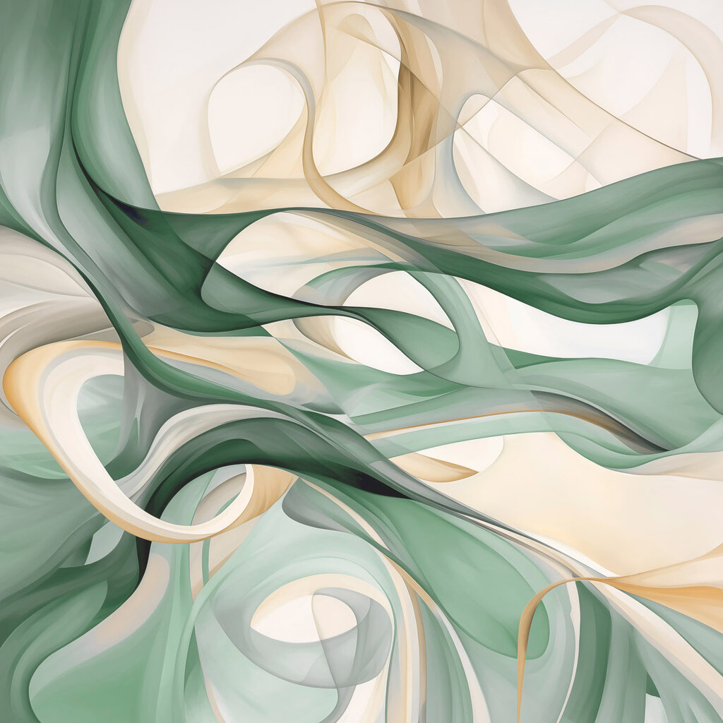 Laçadas verdes em branco — design completo