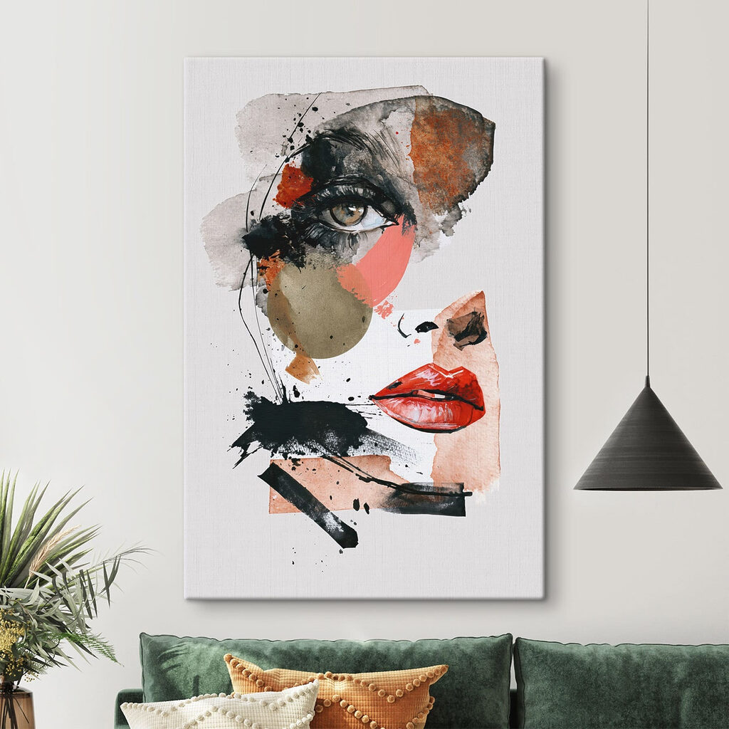 Lábios vermelhos entre manchas — interior 1