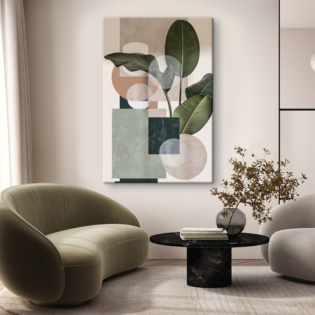 Folhas entre quadrados — interior 1