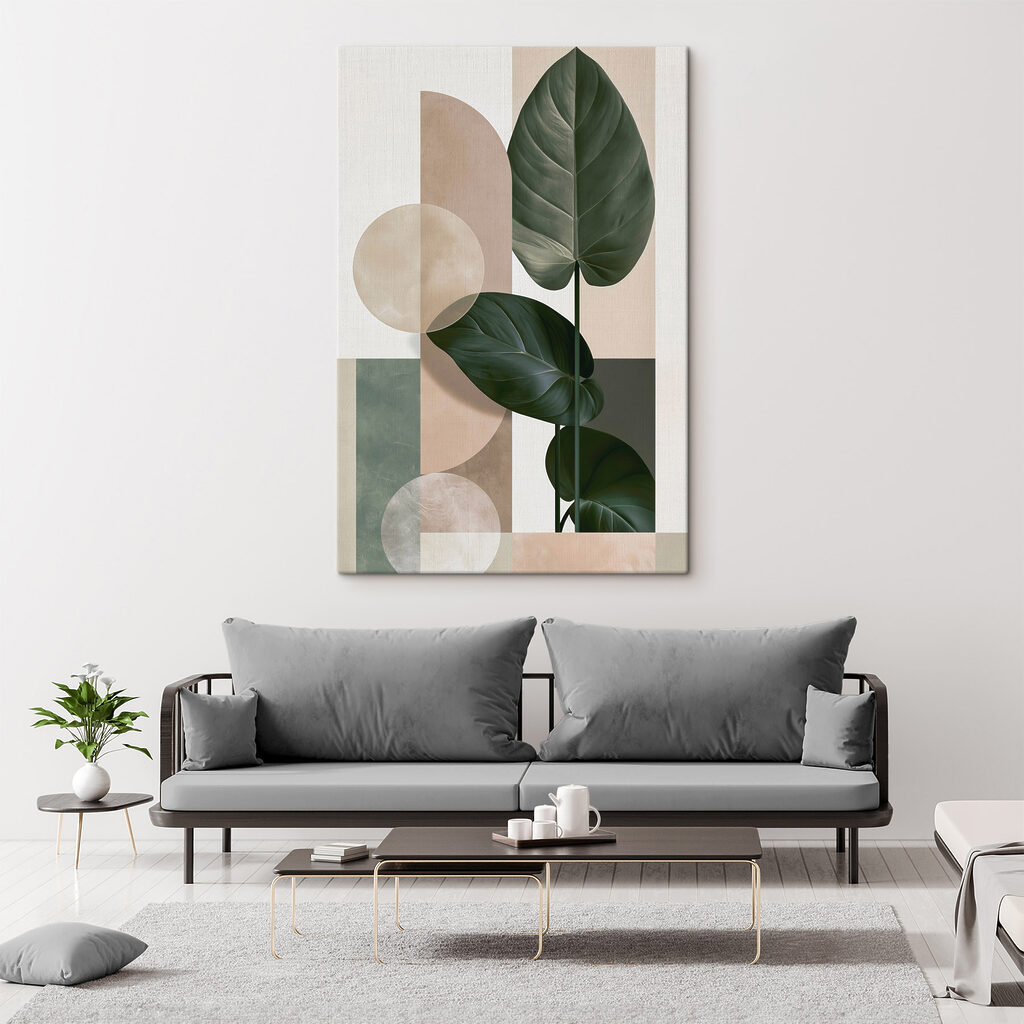 Folhas verdes sobre círculos — interior 2