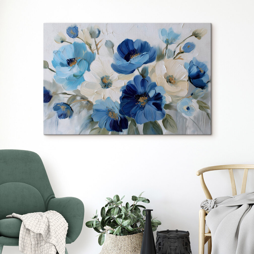 Flores entre folhas verdes — interior 1