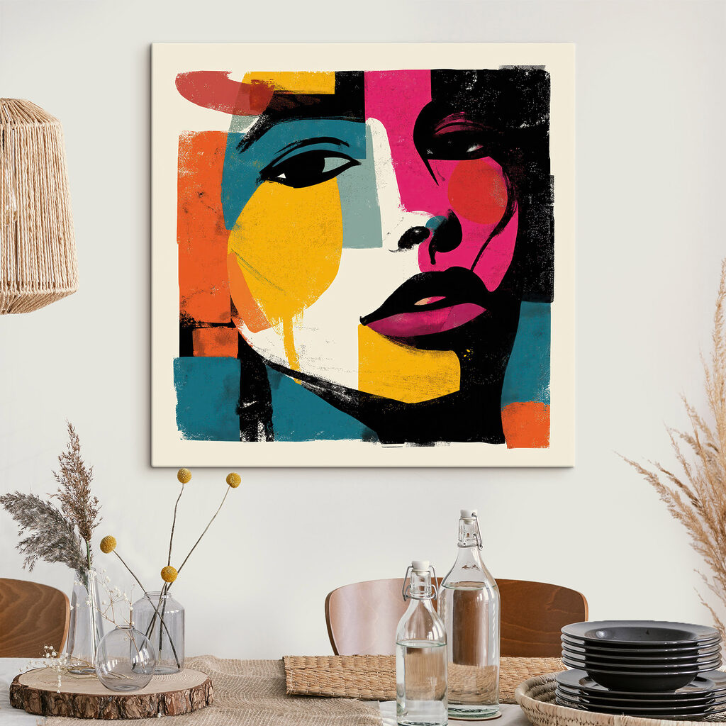 Rosto em cores vivas — interior 2