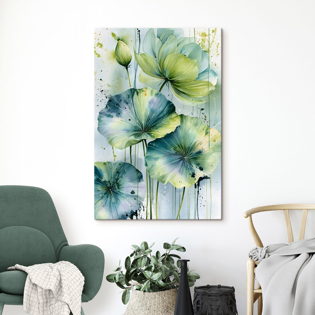 Lótus em tinta verde — interior 2