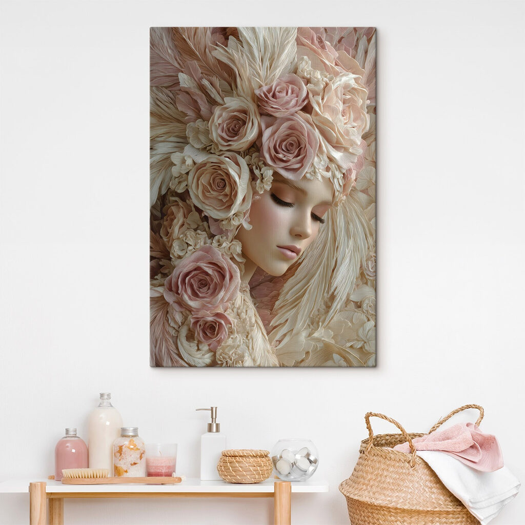 Mulher entre rosas — interior 1