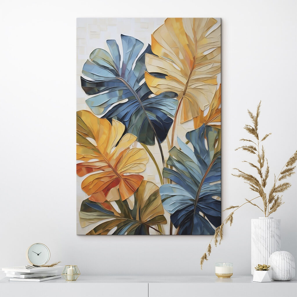 Monstera azul e amarela — interior 2