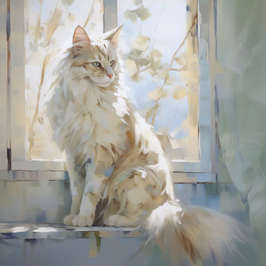 Gato de pelo comprido — design completo