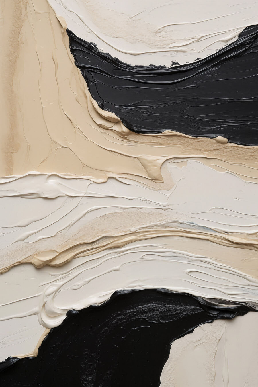 Ondas brancas sobre preto — design completo