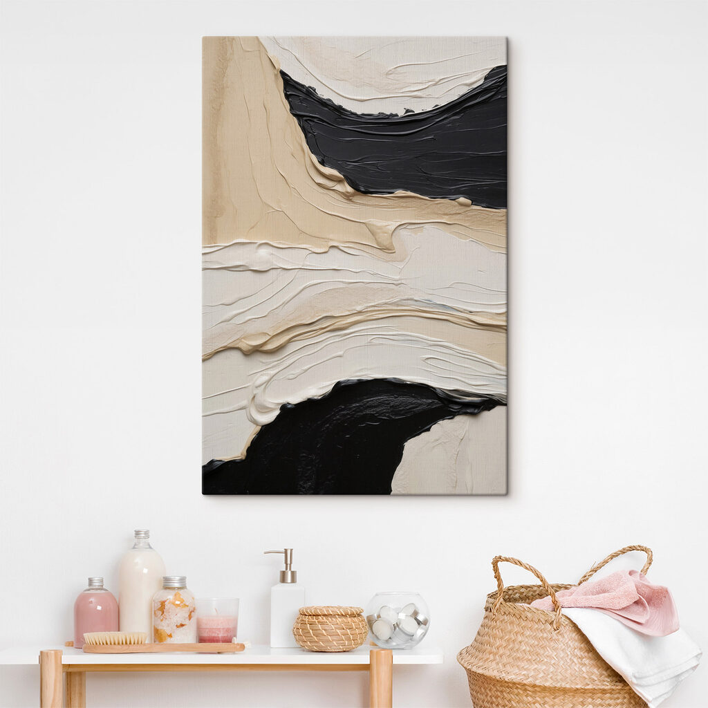 Ondas brancas sobre preto — interior 2
