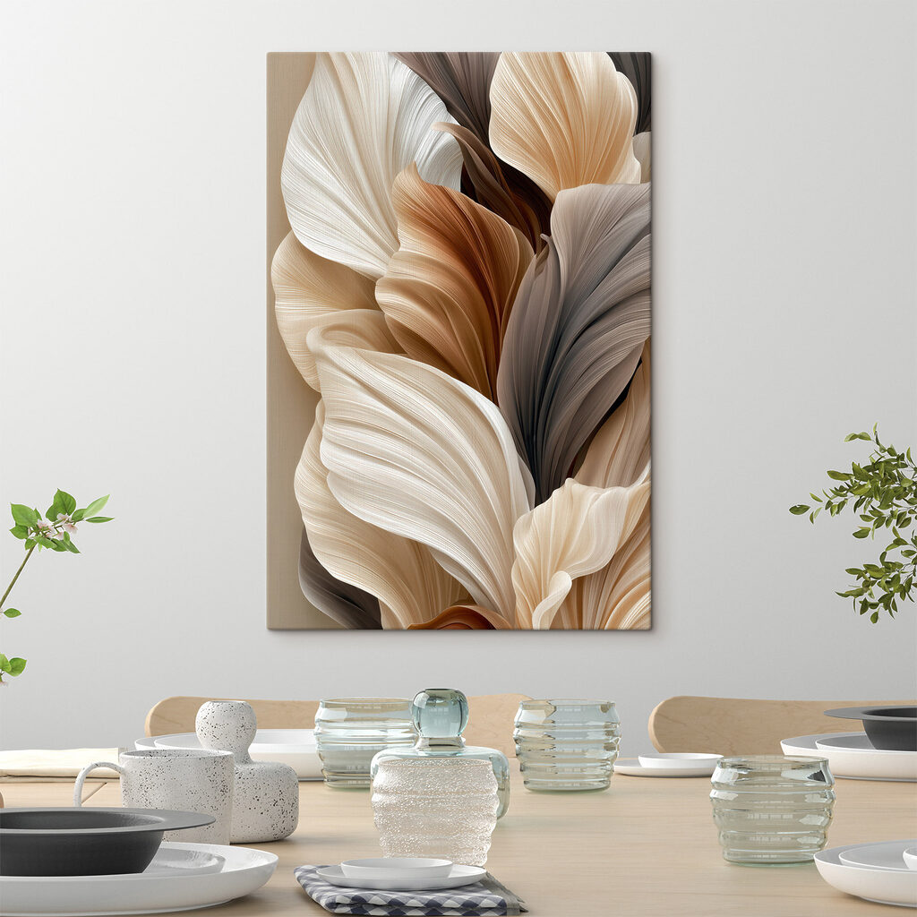 Folhas dobradas em castanho — interior 1