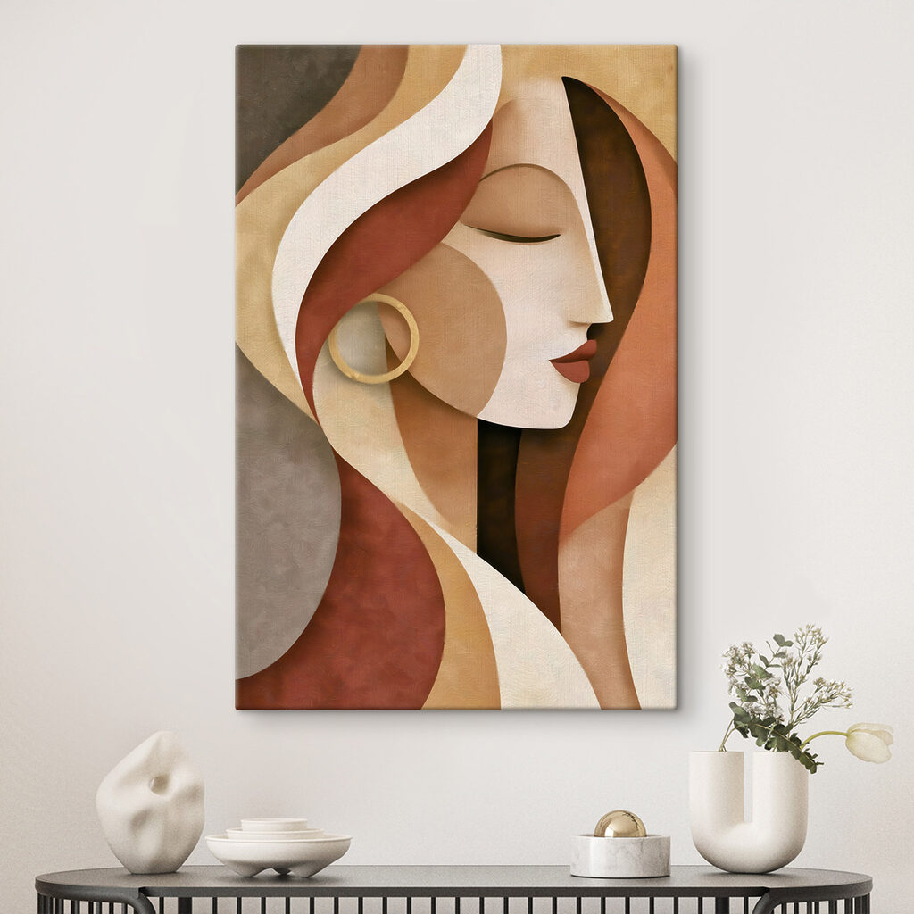 Perfil com brinco dourado — interior 2