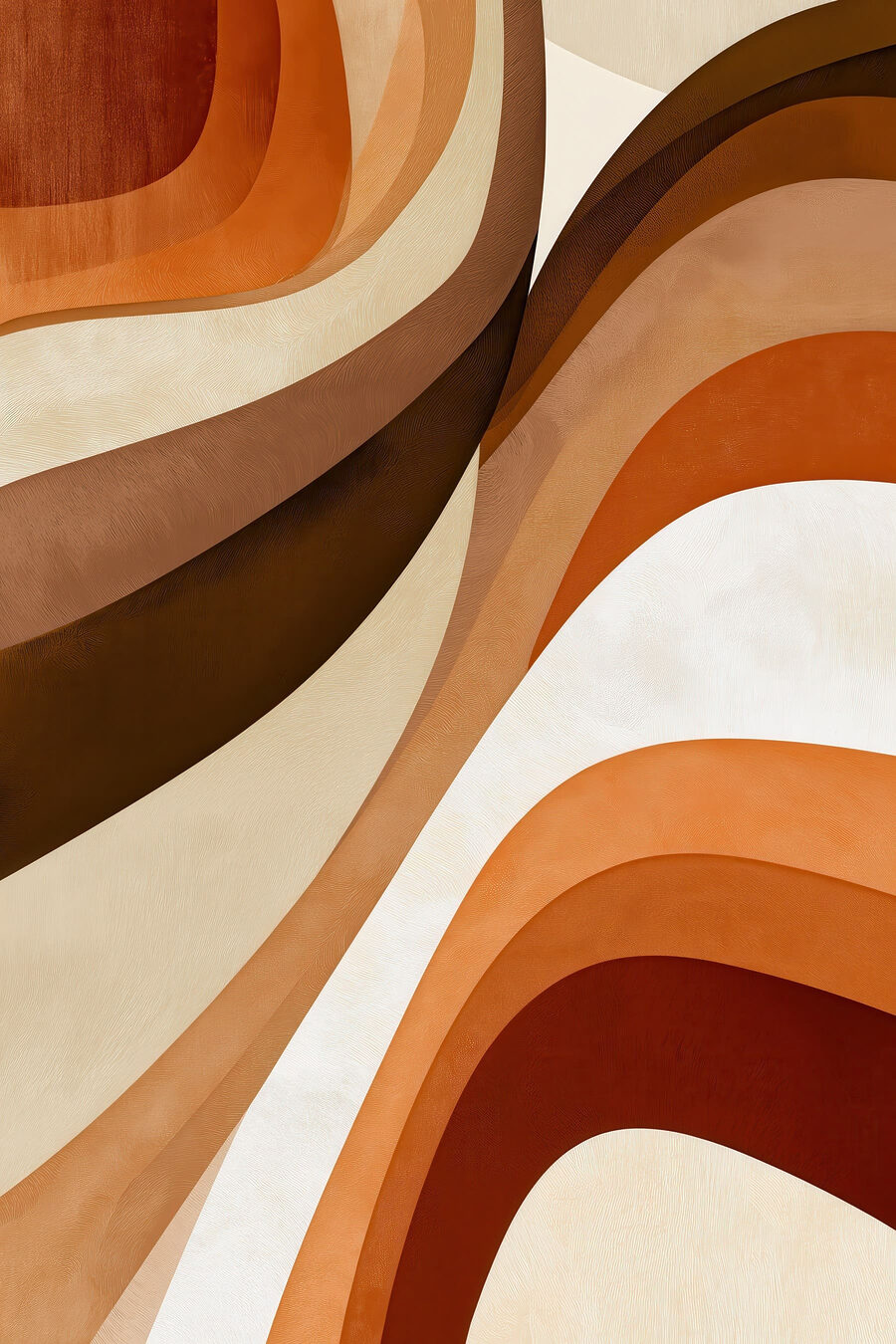 Ondas terracota e creme — design completo