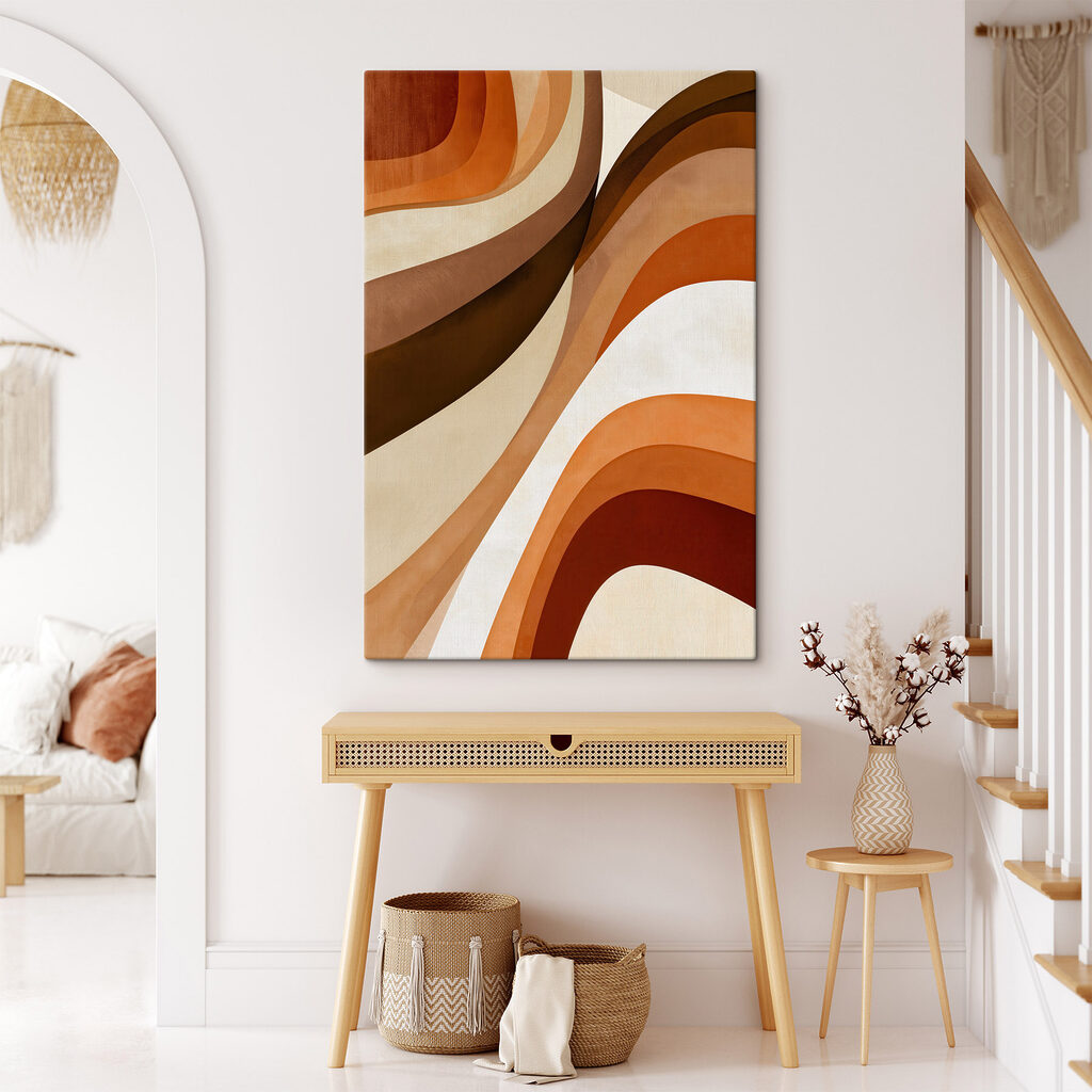 Ondas terracota e creme — interior 1