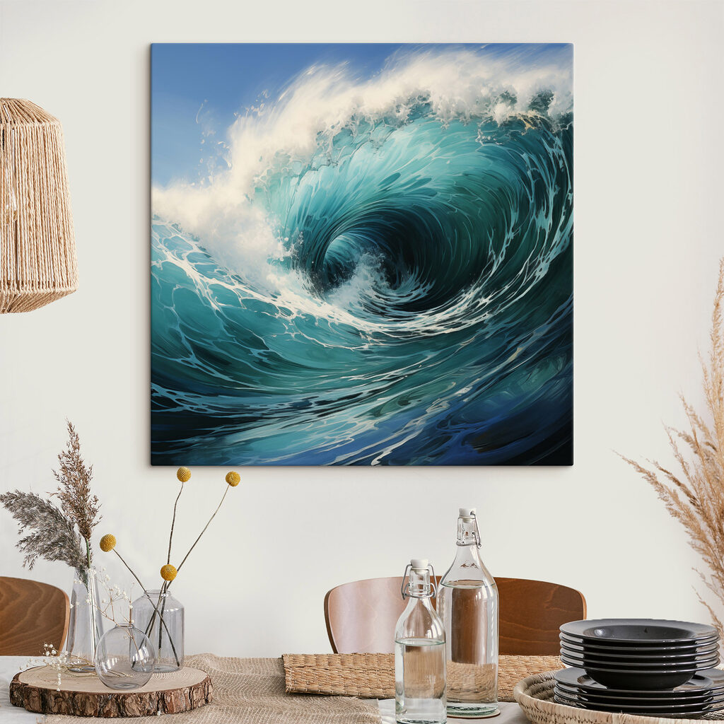 Onda turquesa com espuma — interior 2