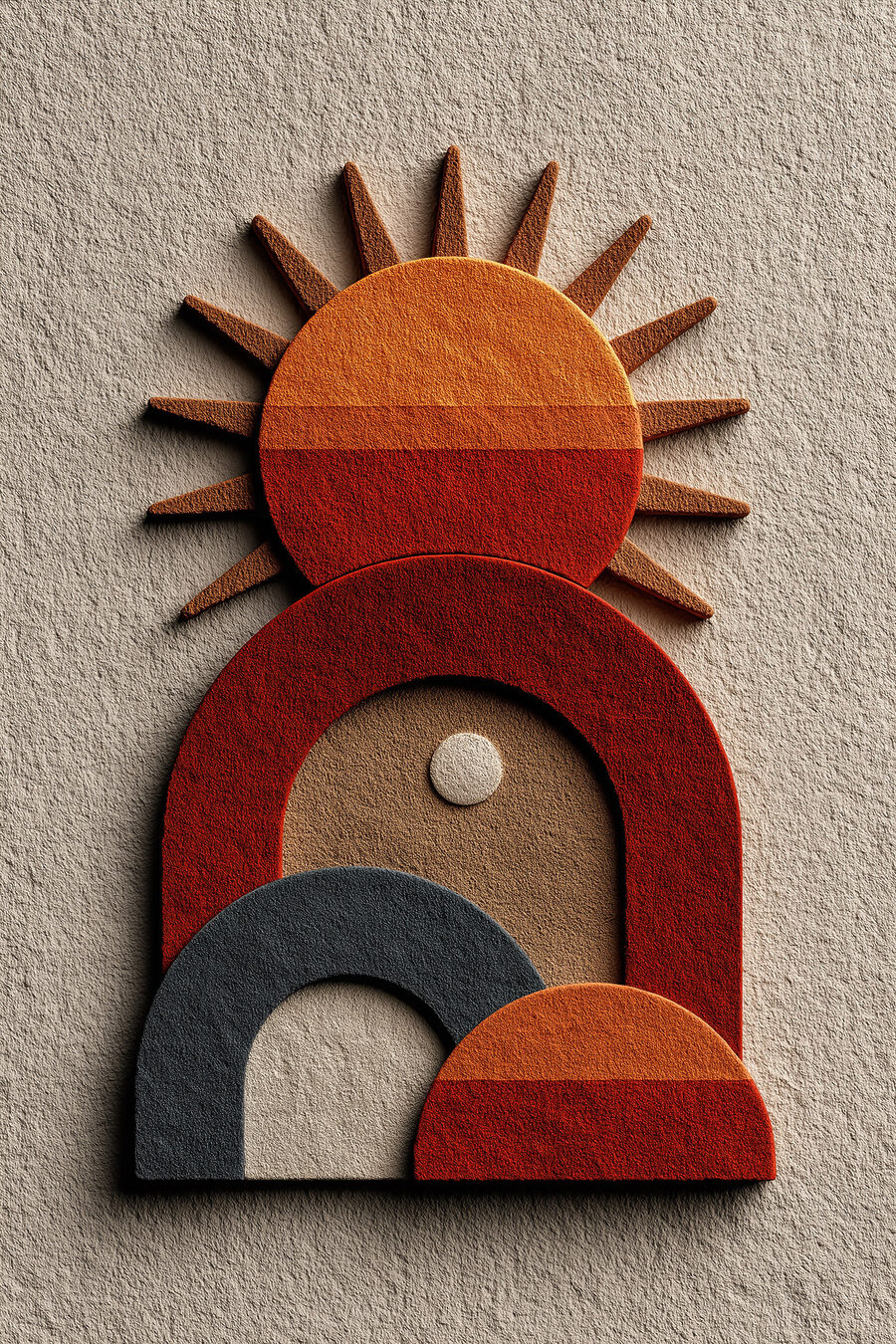 Sol terracota e arcos — design completo