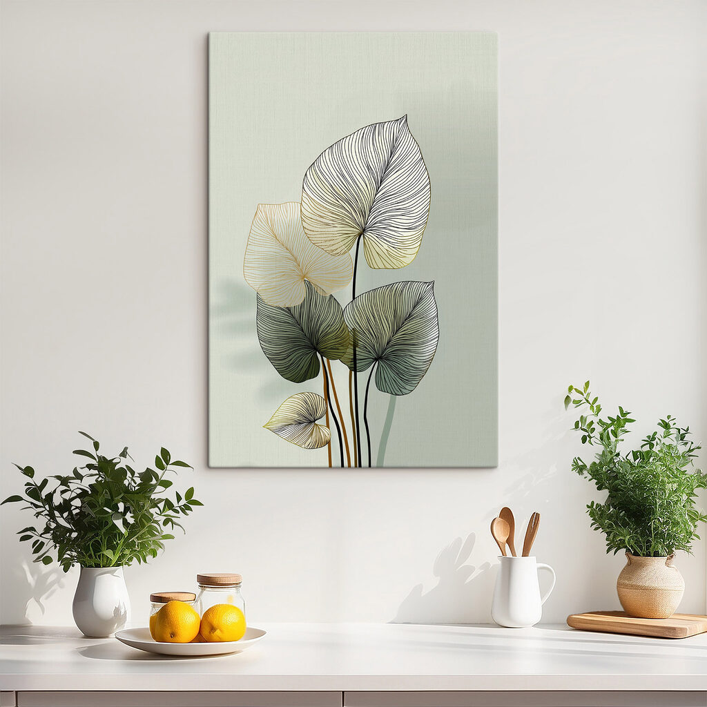 Folhas finas em verde-salva — interior 2