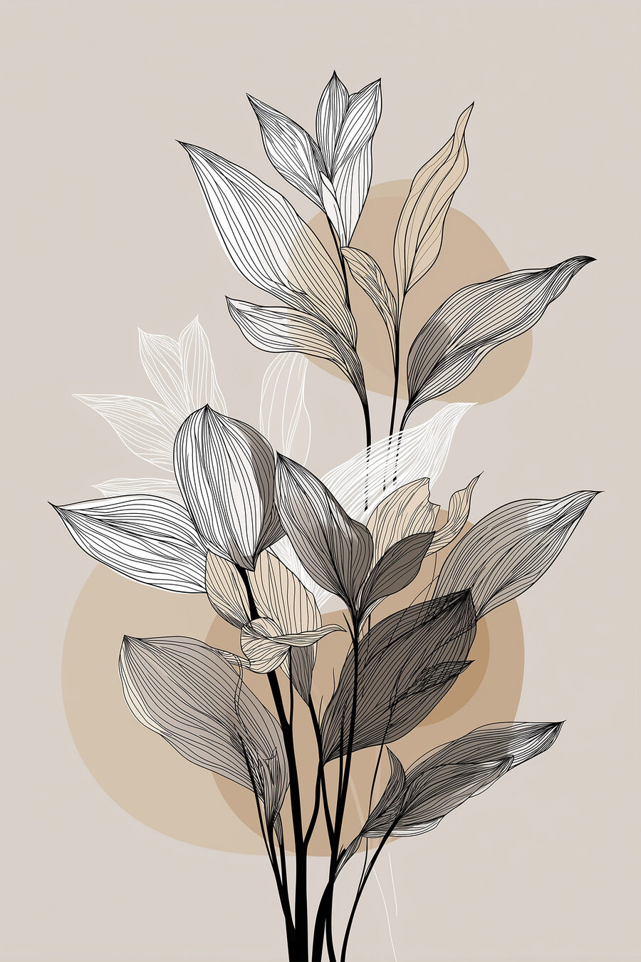 Folhas de linha fina — design completo