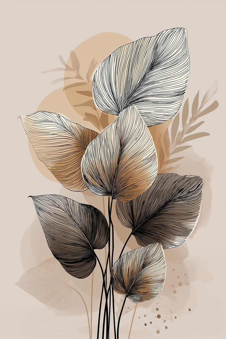 Folhas às riscas — design completo