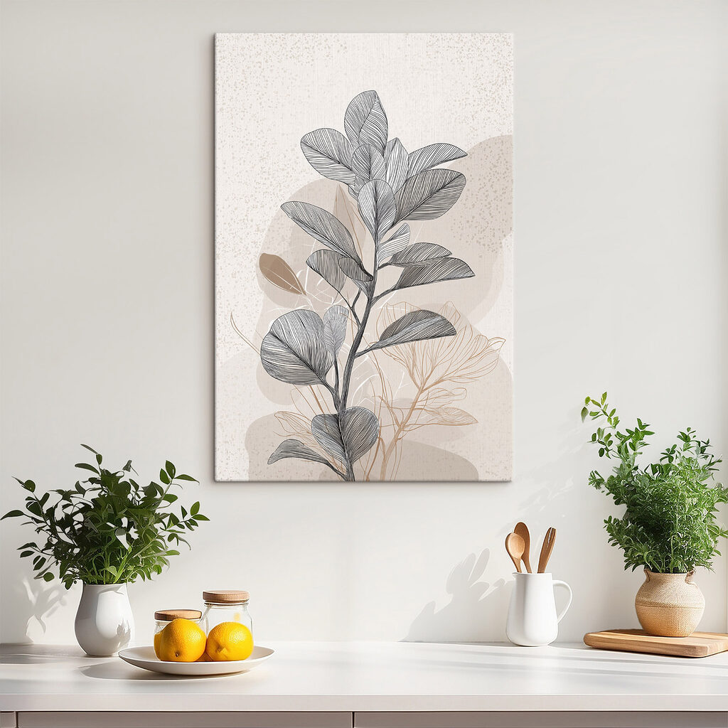 Ramo de folhas cinzentas — interior 1