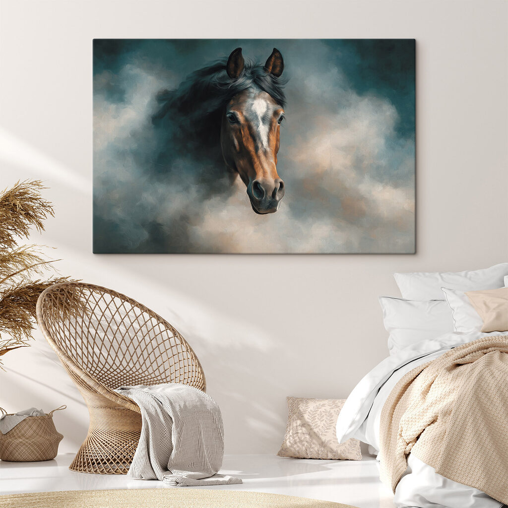 Cavalo na névoa escura — interior 1