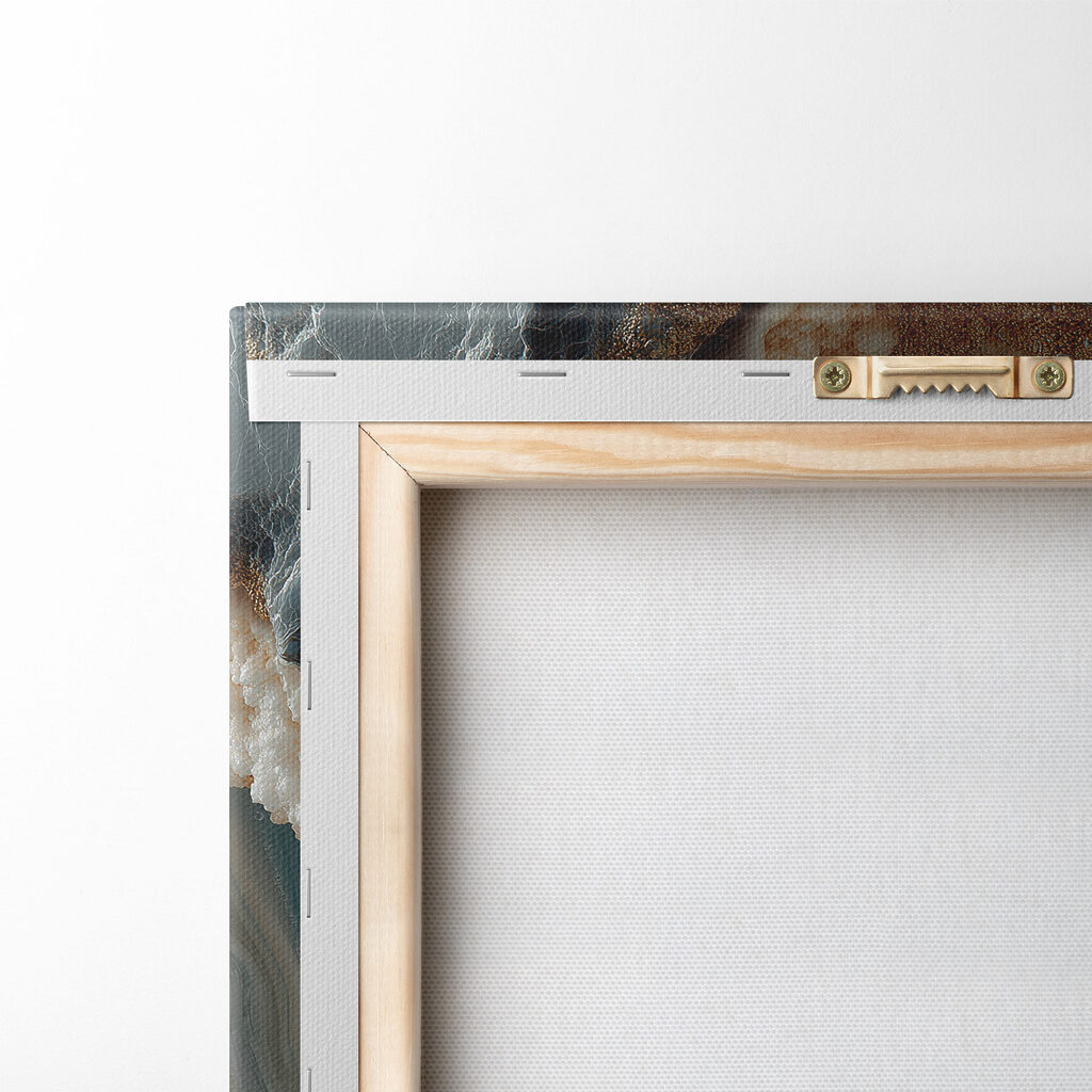 Camadas turquesa e castanhas — verso