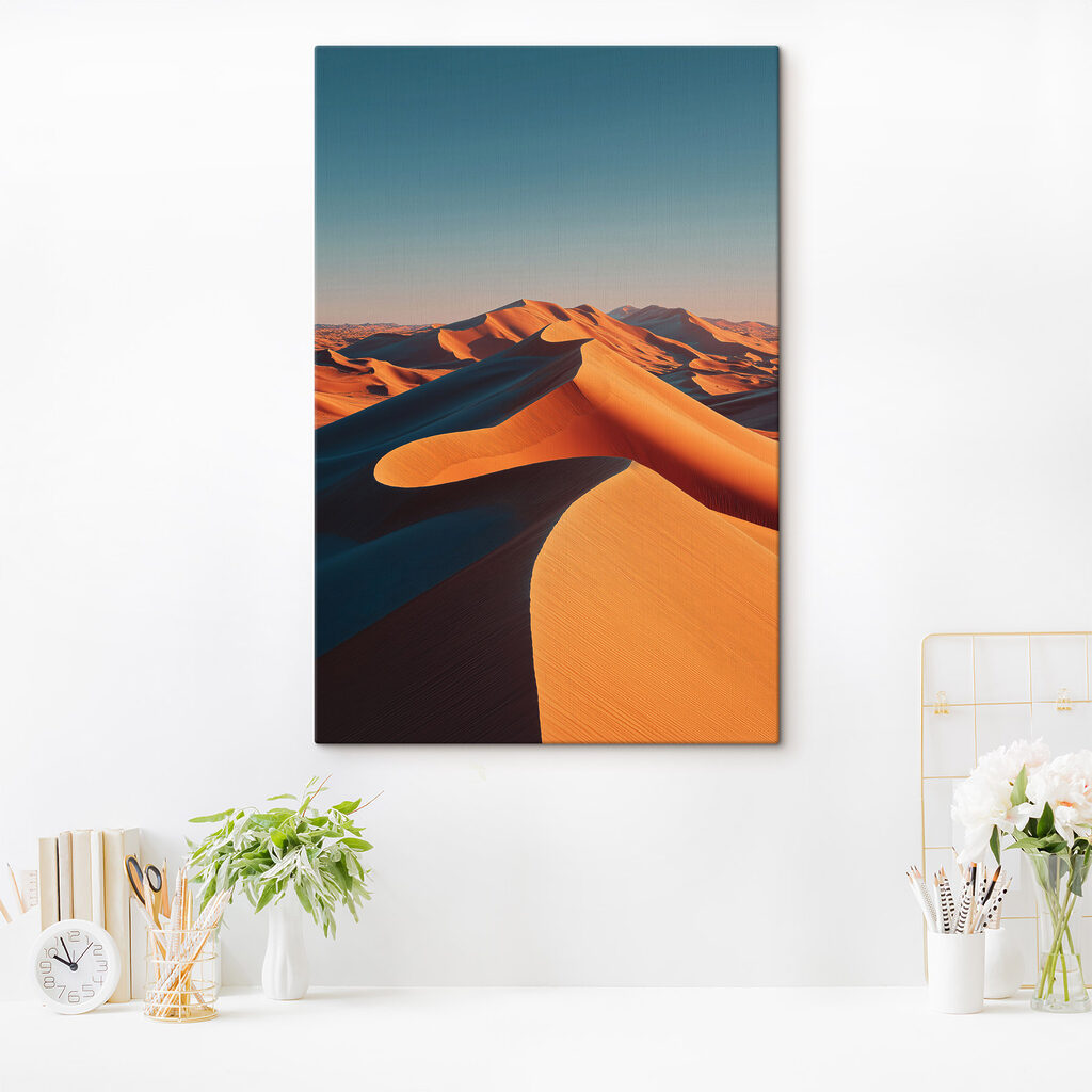 Dunas alaranjadas ao entardecer — interior 1